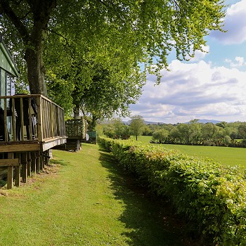 a row of static caravans